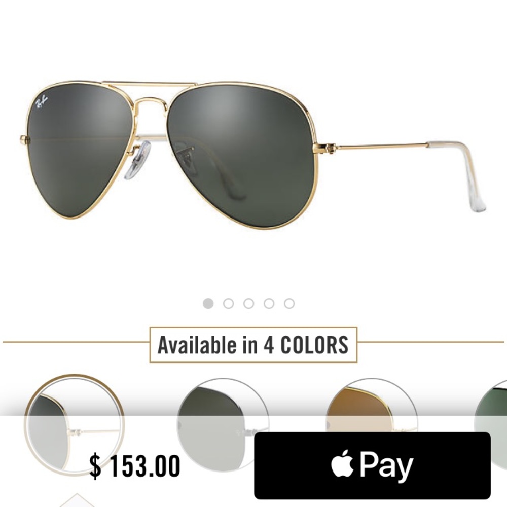 Authentic ray ban large aviator